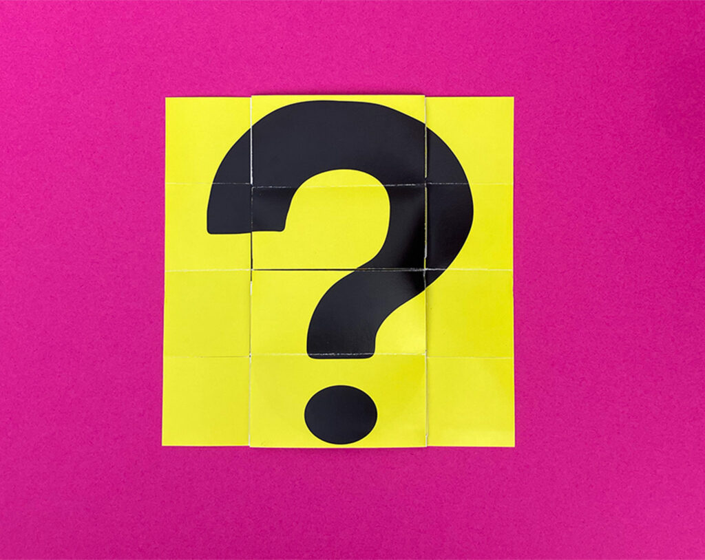 a photo presenting a question mark