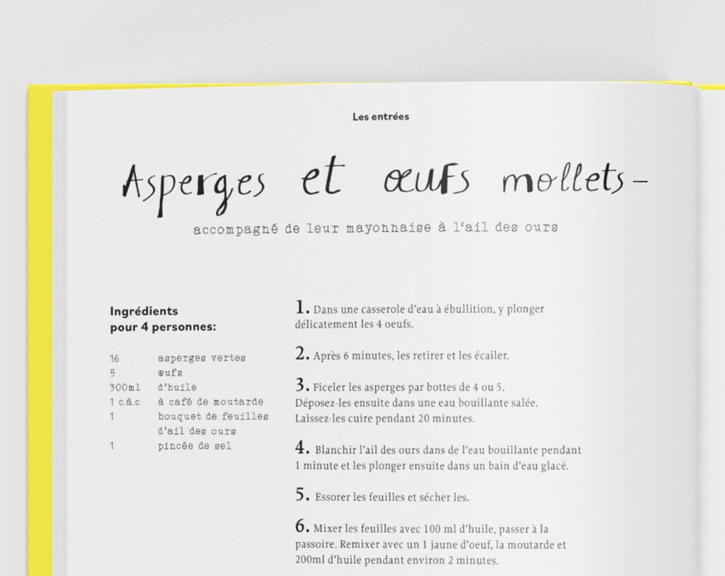 close up of the recipe Asperges et oeufs mollets