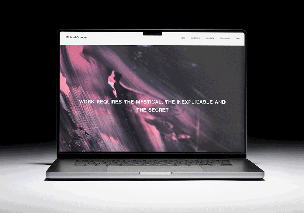 a computer with images of the website www.ornauer.com